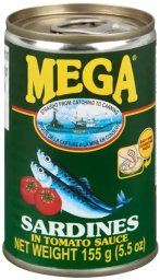 Mega Sardynki w sosie pomidorowym 155g - Mega