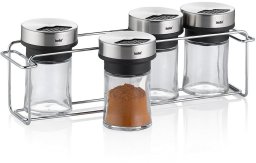 Cookini KELA-Zestaw 4 przyprawników +stojak 5el. stal Miko