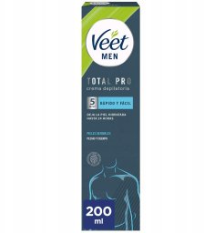 Depilator Veet Veet Men Total Pro Krem do usuwania włosów depilacji dla skóry wrażliwej 200ml