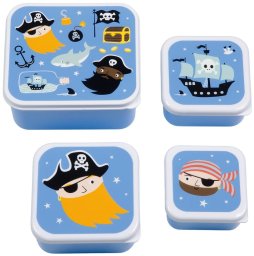 A Little Lovely Company Lunchbox dla dzieci PIRATES - zestaw 4 szt / A Little Lovely Company