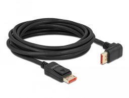 Kabel Delock DeLOCK DisplayPort cable male straight to male 90° upwards angled 8K 60 Hz 5 m, 5 m, DisplayPort, DisplayPort, Male, Male, 7680 x 4320 pixels