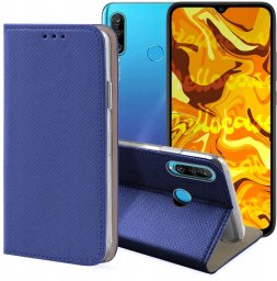 Hello Case Etui z Klapką Do Huawei P30 Lite (Granatowe, Magnetyczne, Zamykane, Case)