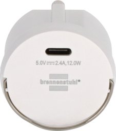 Brennenstuhl Adapter gniazda USB C 2,4A bialy 1508110010