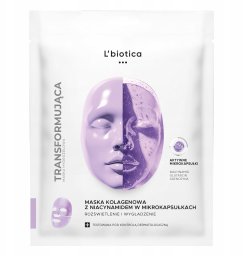 Lbiotica L'BIOTICA_Maska kolagenowa z niacynamidem w mikrokapsułkach Rozświetlenie i Wygładzenie 1 sztuka