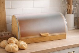 Chlebak Ambition Chlebak drewniany 39x28x18,5 Gordon z plastikową pokrywą AMBITION