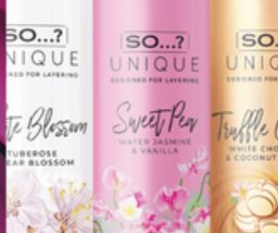 Grace Cole So...? Unique Zestaw Mgiełki do ciała Unique Vanilla, Sweet Pea,Truffle,White Blossom 4 x 50 ml