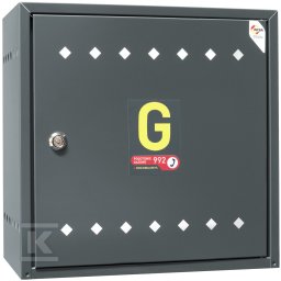 Weba Skrzynka gazowa, 600x600x250, naścienna, metalowa, z płaskim daszkiem - antracytowa