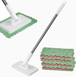 Mop York Mop do podłóg płaski z drążkiem do sprzątania 100 cm + 4x wkłady