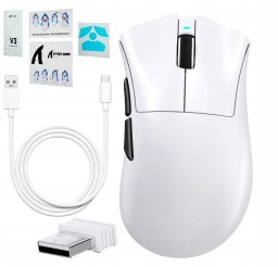 Mysz Attack Shark Mysz bezprzewodowa optyczna gamingowa Attack Shark V3 biała 25000 DPI