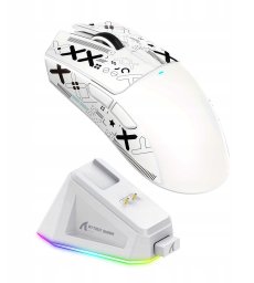 Mysz Attack Shark Myszka bezprzewodowa Attack Shark X11 Biała + Grip Tape sensor optyczny