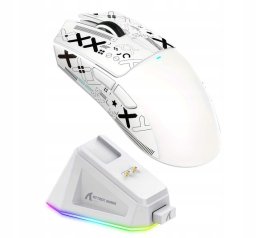 Mysz Attack Shark Bezprzewodowa Myszka Gamingowa Attack Shark X11 + Stacja Ładująca Biała
