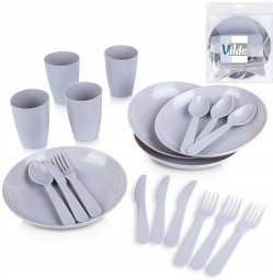 Vilde Zestaw piknikowy na piknik plastikowy 20-ele VILDE 259224