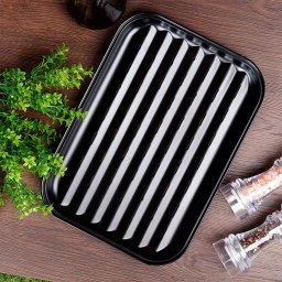 BBQ Blacha do grillowania stalowa perforowana czarna 34.5x24cm BBQ 489317