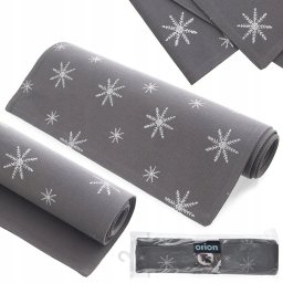 Pepco Bieżnik na stół ławę bawełniany szary PŁATEK 130x32CM ORION 728046