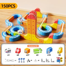ExtraLink Extralink Toys | Zestaw torów magnetycznych | magnetic train, magnetic levitation, (150 szt)