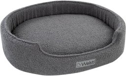 Welsti Owalne legowisko ortopedyczne kojec dla psa Welsti szary boucle XXL 100x80 antypoślizgowy