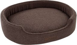 Welsti Owalne legowisko ortopedyczne kojec dla psa Welsti brązowy boucle XXL 100x80 antypoślizgowy