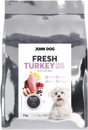 John Dog John Dog ADULT FRESH TURKEY & BEEF Karma sucha dla psa 3kg
