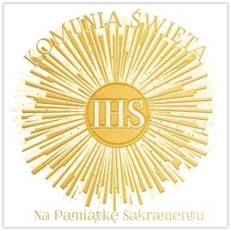 HENRY Karnet A5 Komunia Złoty gołąb