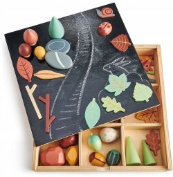 Tender Toys Skrzynka kreatywna drewniana - Leśne skarby