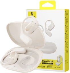 Słuchawki Baseus Słuchawki OWS Baseus Eli 2i Fit z zausznikami - białe