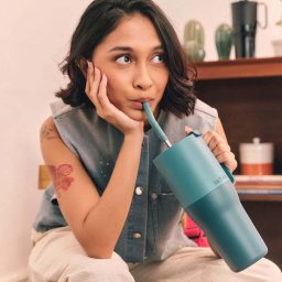 Klean Kanteen Kanteen Rise Tumbler (Flip Straw), 1064ml/36oz, Brittany Blue