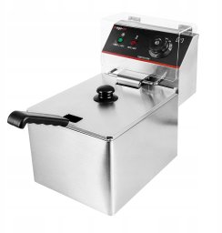 Mega-M Frytownica Elektryczna 8L POJEDYNCZA Gastronomiczna 3300W Nierdzewna Mega-M