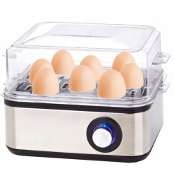 Jajowar Tiross Urządzenie do gotowania jajek, Jajowar automatyczny do 8 jajek, 3 tryby, 500W, TIROSS TS-2302