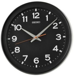 Seiko Zegar ścienny SEIKO QXA835K 37 cm czarny cichy .