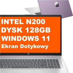 Laptop HP Laptop HP 17-cn3108ds / AD7K1UA / N200 / 8GB / 128GB UFS / Intel UHD / HD+ / Dotyk / Win 11 / Fioletowy