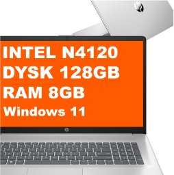 Laptop HP Laptop HP 17-cn0111ds / A9FF4UA / Intel N4120 / 8GB / 128GB / Intel UHD / HD+ / Win 11 / Biały