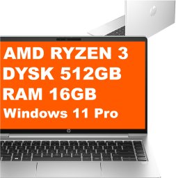 Laptop HP HP ProBook 455 G10 / 70Z72AV / Ryzen 3 / 16GB / 512GB / Radeon / FullHD / Dotyk / Win 11 Pro / Srebrny