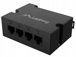 Switch Lanberg SWITCH LANBERG DIN-FE4-AT-30W 1XIN 3X OUT 100MB POE EXTENDER FAST ETHERNET DIN RAIL AT 30W
