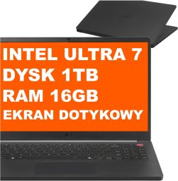 Laptop LG Laptop LG Gram Book / 15U55T-H.AAB4U1 / Intel Core Ultra 7 / 16GB / 1TB / Intel Graphics / FullHD / Dotyk / Win 11 / Czarny