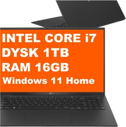 Laptop LG Laptop LG gram 16 / 16Z90R-G.AAM7U1 / Intel i7-13 / 16GB / SSD 1TB / Intel Xe / WQXGA / Win 11 / Czarny