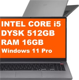 Laptop LG Laptop LG Gram Book / 15U50T-G.ARS2U1 / Intel i5-13 / 16GB / 512GB / Iris Xe / FullHD / Win 11 Pro / Srebrny