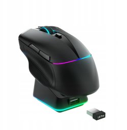 Mysz Mysz gamingowa Machenike L8 Pro bezprzewodowa ze stacją ładującą - czarna