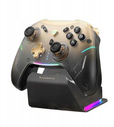 Pad Kontroler do gier Machenike G5Pro Premium Edition bezprzewodowy ze stacją ładującą - czarno-złoty