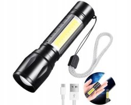 Latarka LTC Latarka ręczna LTC 1-LED XPE+COB 3W 450lm,aluminium,akumulator 500mAh, IP65