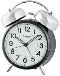 Seiko Budzik QHK063K alarm mechaniczny 11x15 cm czarny .