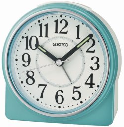 Seiko Budzik SEIKO QHE198L nie tyka 9 cm niebieski .