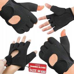 Interplastic Bx11_tds0867d_Rękawiczki treningowe CZARNE - ROZMIAR M