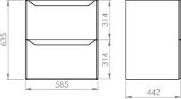 RE010600205290 / ELITA / HELO / SZAFKA 60 2S WHITE MATT PDW /