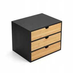 Edaxo Bambusowy organizer biurowy z szufladkami HEGO, 25 cm