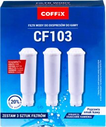 Coffix Filtr wody do ekspresu Coffix CF103 Melitta Nivona Krups Bosch Siemens 3szt