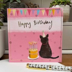 Staples Karnet Urodziny Kot i tort