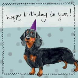 Staples Karnet Urodziny Jamnik z czapeczką