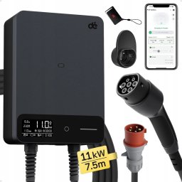 Ładowarka Stacjonarna ładowarka wallbox d auta EV 11kW na siłę z kablem typ 2 7,5m