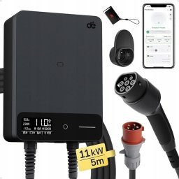 Ładowarka Stacjonarna ładowarka wallbox d auta EV 11kW na siłę z kablem typ 2 5m