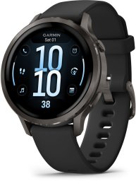 Smartwatch Garmin Venu 4 inteligentny zegarek 41 mm kolor łupkowy z czarnym silikonowym paskiem